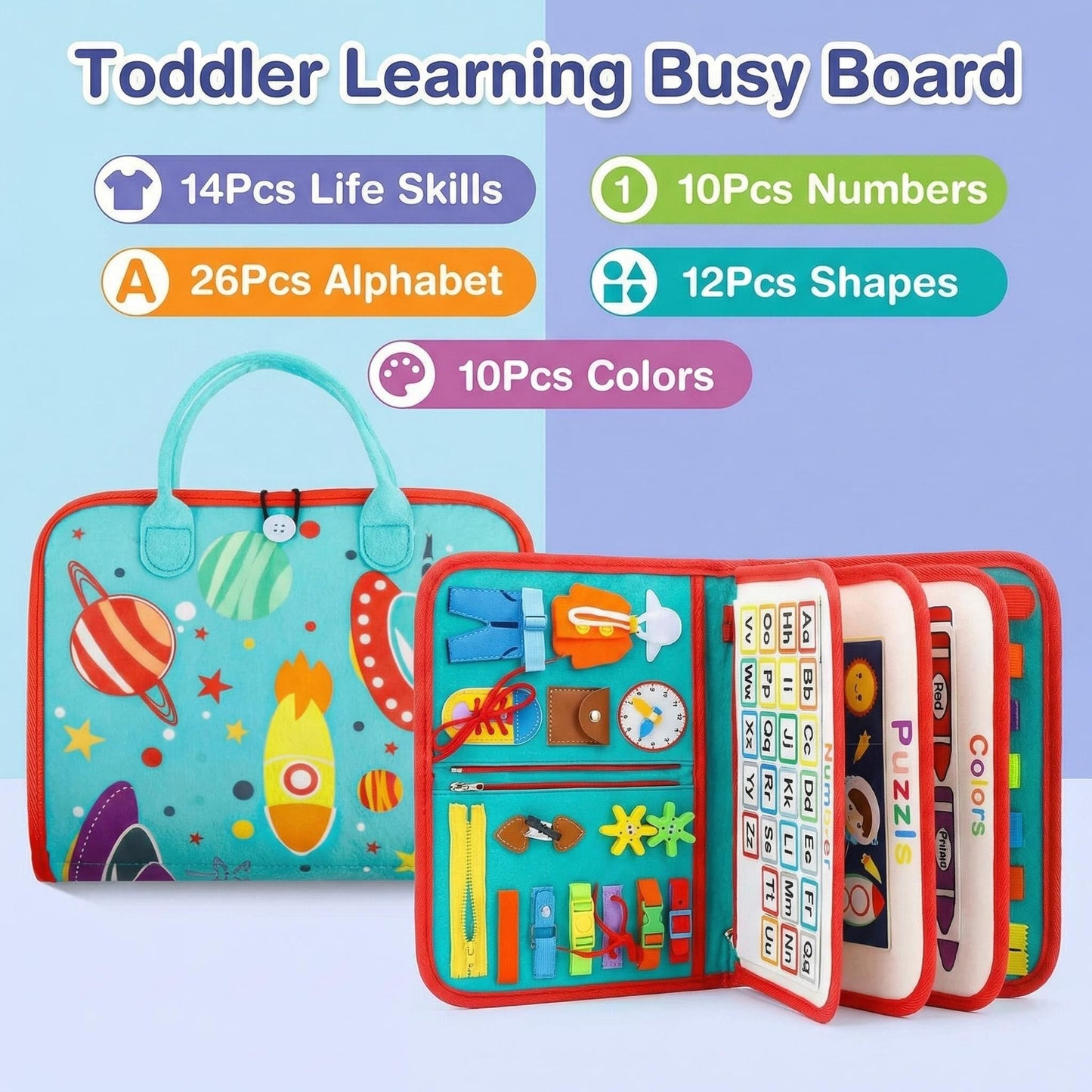 POKOZA™ Montessori Busy Board